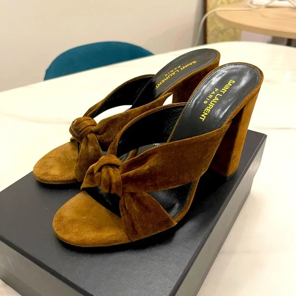 Saint Laurent Loulou Knot Slide Sandal - Picture 4 of 7